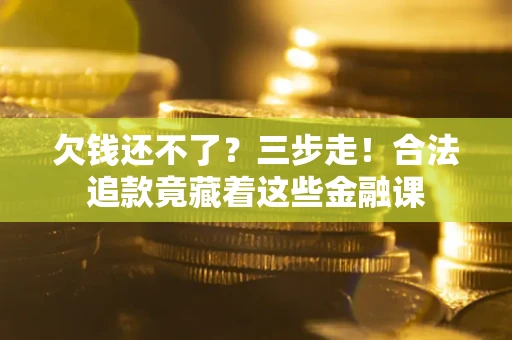 北京欠钱还不了？三步走！合法追款竟藏着这些金融课